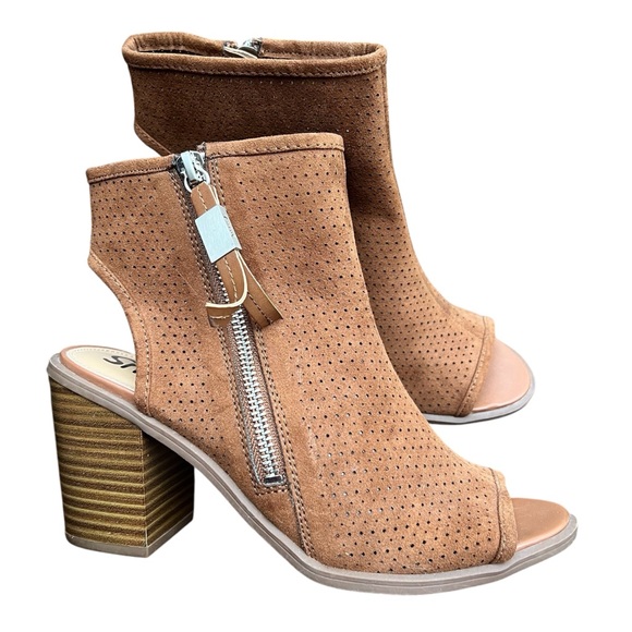 SAM EDELMAN KAMMIE-2 BROWN BOOTIES SIZE 7  NEW - Picture 2 of 13